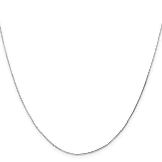 30" 14K White Gold 30 inch .5mm Octagonal Snake with Lobster Clasp Chain