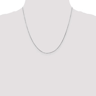 20" 14K White Gold 20 inch .5mm Octagonal Snake with Lobster Clasp Chain