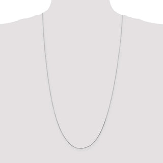30" 14K White Gold 30 inch .5mm Octagonal Snake with Lobster Clasp Chain