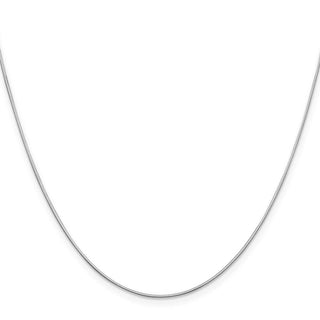 24" 14K White Gold 24 inch .6mm Octagonal Snake with Lobster Clasp Chain