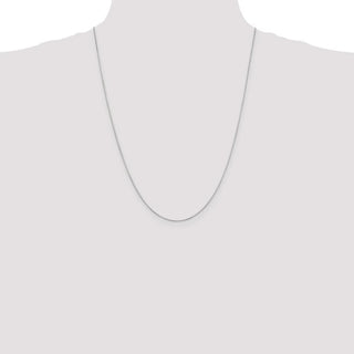 24" 14K White Gold 24 inch .6mm Octagonal Snake with Lobster Clasp Chain