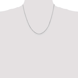 20" 14k White Gold 1.0mm Octagonal Snake Chain Necklace