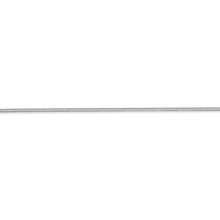 30" 14k White Gold 1.2mm Octagonal Snake Chain Necklace