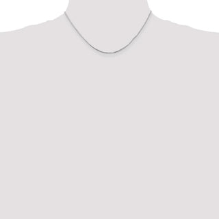 16" 14k White Gold 1.2mm Octagonal Snake Chain Necklace