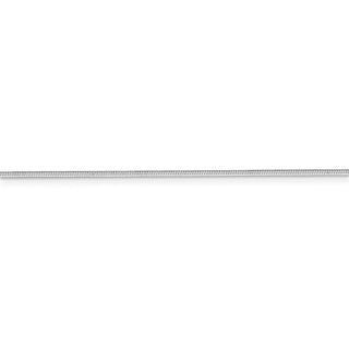 16" 14k White Gold 1.4mm Octagonal Snake Chain Necklace