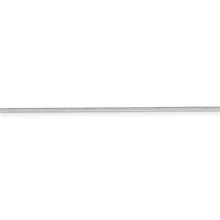 20" 14k White Gold 1.4mm Octagonal Snake Chain Necklace