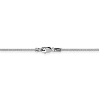 20" 14k White Gold 1.4mm Octagonal Snake Chain Necklace