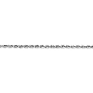 24" 14k White Gold 1.85mm Diamond-cut Quadruple Rope Chain Necklace