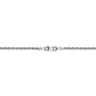 8" 14k White Gold 1.85mm Diamond-cut Quadruple Rope Chain Bracelet