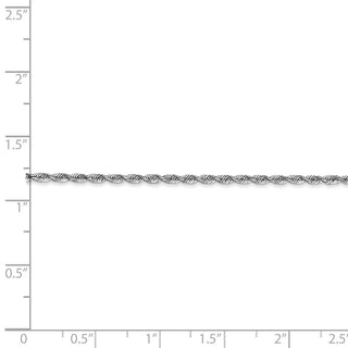 24" 14k White Gold 1.85mm Diamond-cut Quadruple Rope Chain Necklace
