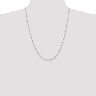 24" 14k White Gold 1.85mm Diamond-cut Quadruple Rope Chain Necklace