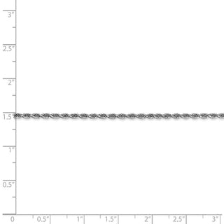 24" 14k White Gold 2.00mm Diamond-cut Quadruple Rope Chain Necklace