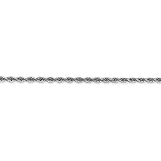 24" 14k White Gold 2.75mm Diamond-cut Quadruple Rope Chain Necklace