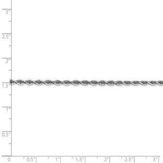 24" 14k White Gold 2.75mm Diamond-cut Quadruple Rope Chain Necklace