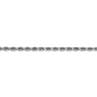 24" 14k White Gold 3.0mm Diamond-cut Quadruple Rope Chain Necklace
