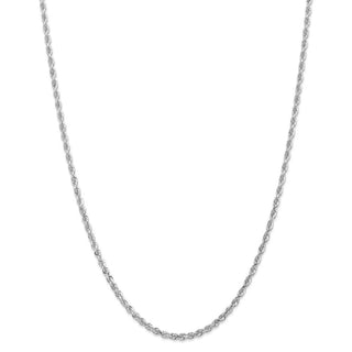 24" 14k White Gold 3.0mm Diamond-cut Quadruple Rope Chain Necklace