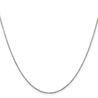 18" 14K White Gold 18 inch .70mm Ropa with Spring Ring Clasp Chain