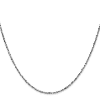 14" 14K White Gold 1.7mm Ropa Chain Necklace
