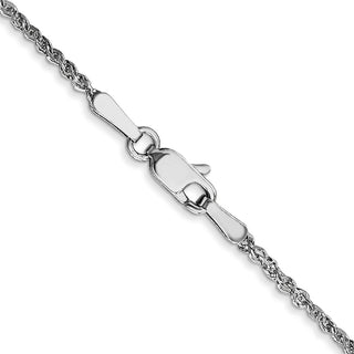 14" 14K White Gold 1.7mm Ropa Chain Necklace
