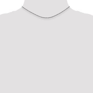 14" 14K White Gold 1.7mm Ropa Chain Necklace