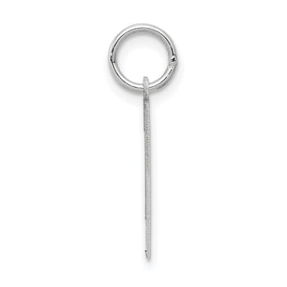 14K White Gold Medium Satin Number 1 Charm