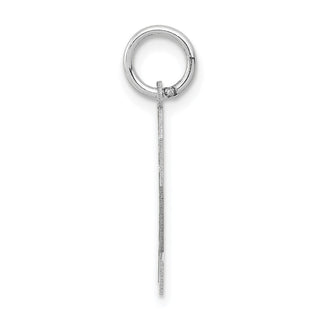 14K White Gold Medium Satin Number 2 Charm