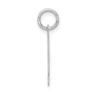 14K White Gold Medium Satin Number 4 Charm