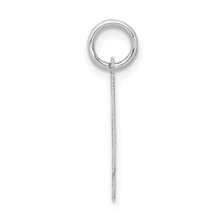 14K White Gold Medium Satin Number 4 Charm