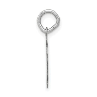 14K White Gold Medium Satin Number 5 Charm