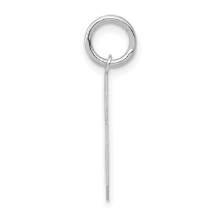 14K White Gold Medium Satin Number 6 Charm