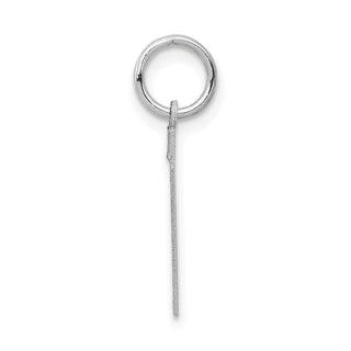 14K White Gold Medium Satin Number 7 Charm
