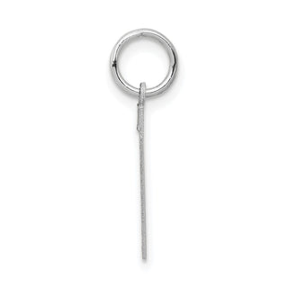14K White Gold Medium Satin Number 7 Charm