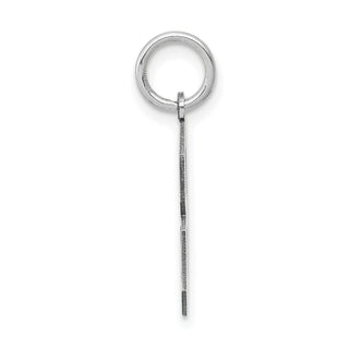 14K White Gold Medium Satin Number 8 Charm
