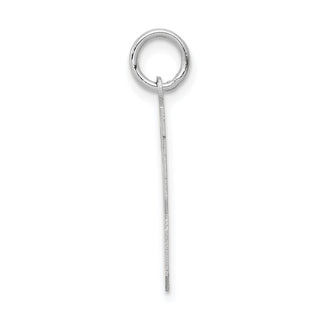 14k White Gold Medium Satin Number 13 Charm
