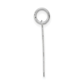 14k White Gold Medium Satin Number 13 Charm