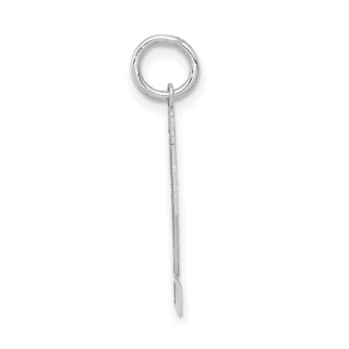 14k White Gold Medium Satin Number 22 Charm