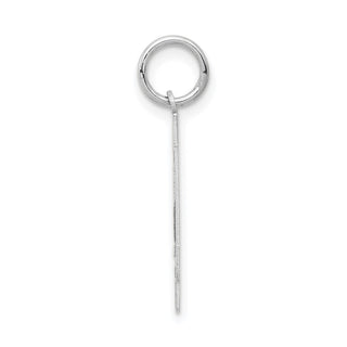 14k White Gold Medium Satin Number 34 Charm