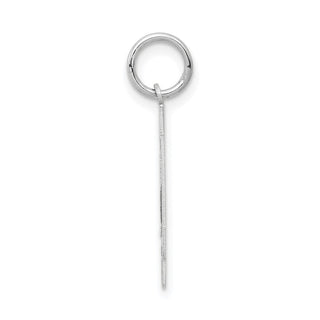 14k White Gold Medium Satin Number 34 Charm