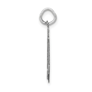 14k White Gold Medium Satin Number 44 Charm