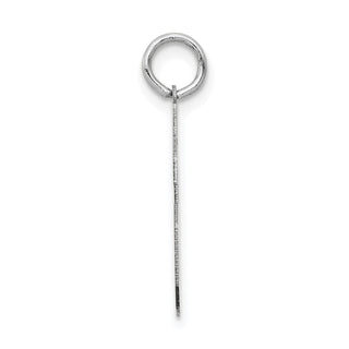 14k White Gold Medium Satin Number 46 Charm