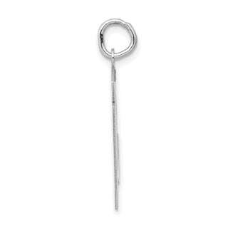 14k White Gold Medium Satin Number 51 Charm