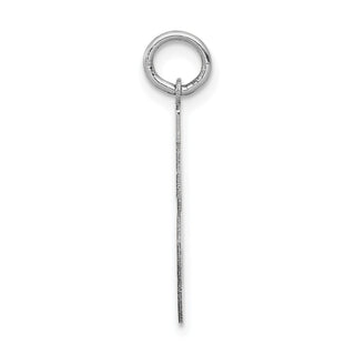 14k White Gold Medium Satin Number 56 Charm