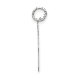 14k White Gold Medium Satin Number 63 Charm