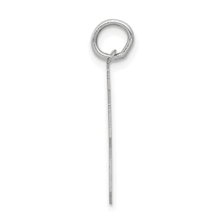 14k White Gold Medium Satin Number 63 Charm