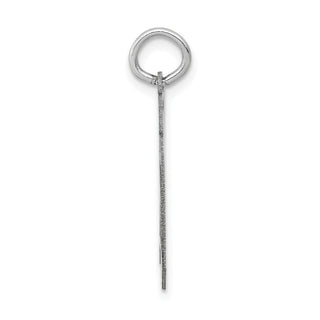 14k White Gold Medium Satin Number 70 Charm