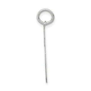 14k White Gold Medium Satin Number 75 Charm