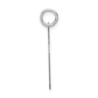 14k White Gold Medium Satin Number 80 Charm