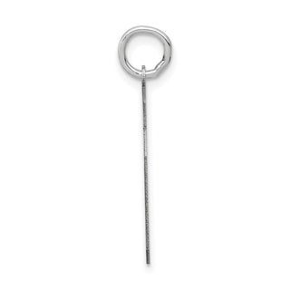 14k White Gold Medium Satin Number 80 Charm