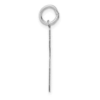 14k White Gold Medium Satin Number 85 Charm