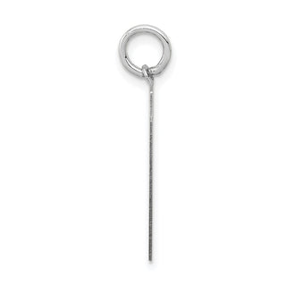 14k White Gold Medium Satin Number 91 Charm